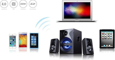 Altoparlant Bluetooth F380x, stereo, i zi me blu