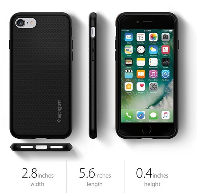 Mbështjellës Spigen Liquid Armor për iPhone 7, i zi