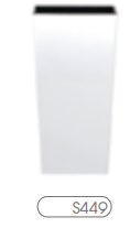 Vazo lulesh Prosperplast URBI SQUARE DURS225, 220mm, plastike, e bardhë