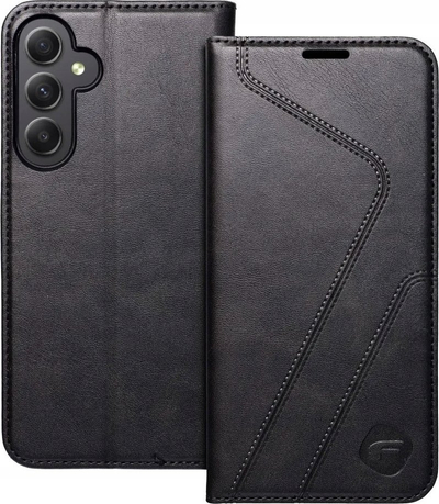 Këllëf telefoni Forcell F-PROTECT Book për Samsung Galaxy A35, RFID Blocker, me vend për karta si portofol, i zi