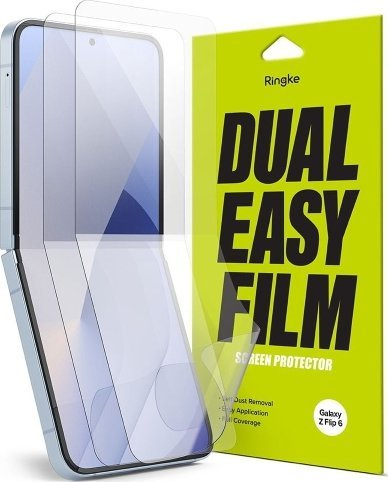 Folie mbrojtëse Ringke Dual Easy për Galaxy Z Flip 6, 2 copë, transparente