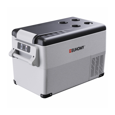 Frigorifer portativ makine Euhomy CF001-35GR, 30L, kompresor, gri e zezë