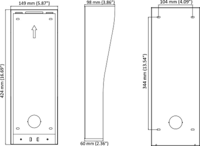 Kuti montimi sipërfaqe Hikvision DS-KAB11-D, për DS-KD8002-VM, me çadër kundra shiut, gri