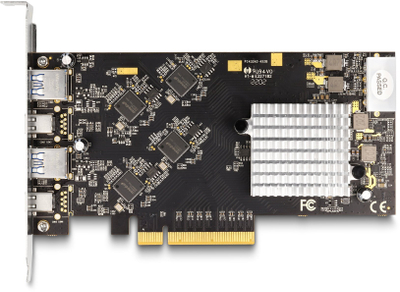 Karte kontrolluese Delock PCI Express X8, 2x USB C 20 Gbps, 2x USB A 5 Gbps