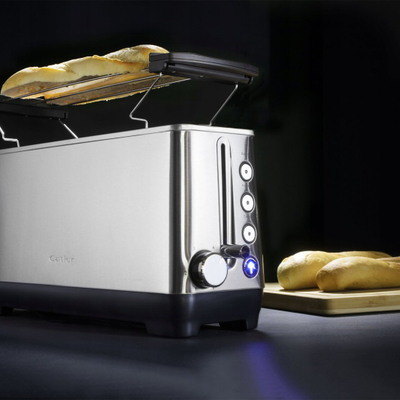 Toaster Catler TS 4014, 2 feta, trup metalik, argjendtë