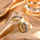 Vathë oval Troli, çelik inox, bicolor ar argjend, 2.4 x 1.9 cm