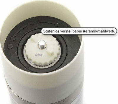 Мелница за сол и бибер Kesper Universal, двострана, керамички механизам, проѕирна