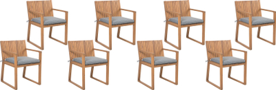 Set jastëkësh kopshti SASSARI, 8 copë, 46x46 cm, gri