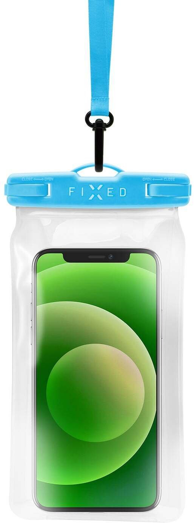 Mbajtëse ujore telefoni FIXED Float Cover, IPX8, sistem mbyllës hermetik, e kaltër