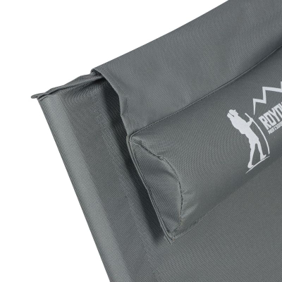 Karrige plazhi palos që bëhet sheshlong Royokamp Folding Beach Chair Lounger, me jastëk, gri