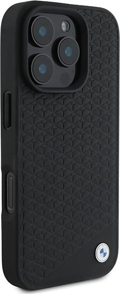 Mbrojtëse telefoni BMW BMHMP16X23RDDK për iPhone 16 Pro Max 6.9", lëkurë, MagSafe, e zezë