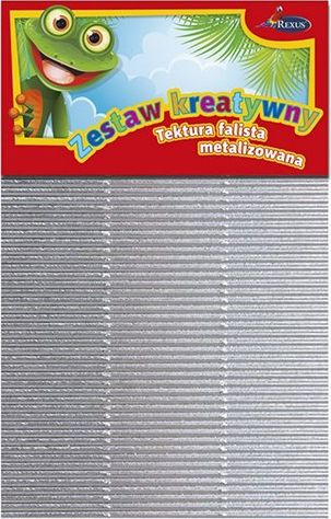 Set kreativ Beniamin, karton i valëzuar metalik A4, 5 fleta, argjendtë