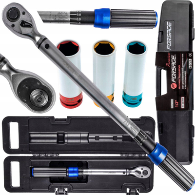 Çelës momenti Quatros Forsage Premium, 1/2", 40-220Nm, argjendt