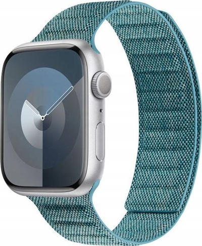 Rrip ore Crong Melange Magnetic Band për Apple Watch, 38/40/41 mm, najlon, turquoise mélange