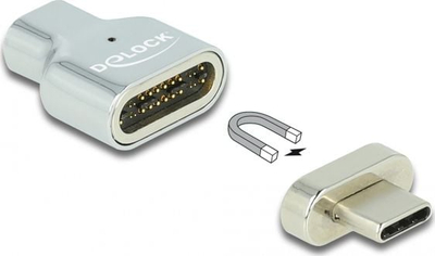Adapter USB Delock 66433, USB C në Thunderbolt 3, USB 3.2 Gen 2, argjendtë