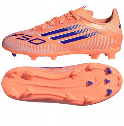 Këpucë futbolli për fëmijë adidas F50 League FG MG JH7746, fushë natyrale dhe artificiale, korale