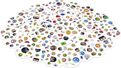 Lojë tavoline Dobble Marvel Emoji Rebel, për në shpi me shoqni, me letra, shumëngjyrëshe