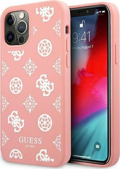 Husë për telefon Guess GUHCP12LLSPEWPI, për iPhone 12 Pro Max 6.7", e fortë, rozë