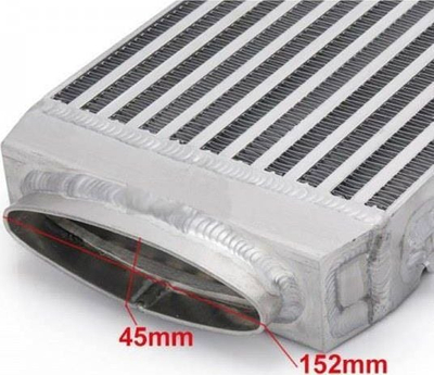 Intercooler TurboWorks për Mini Cooper S R53 1.6, 290x205x55 mm, alumin, ngjyrë argjendt