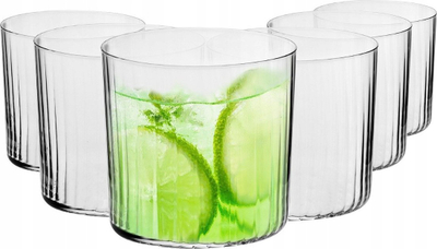 Set gotash për cider dhe whisky Krosno Mixology, 350 ml, 6 copë, transparent