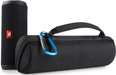 Kuti mbrojtëse Tech-Protect HardPouch për JBL Flip 3 4 5 6, plastike e fortë, me karabinë, e zezë