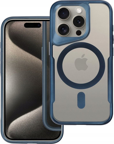 Kapak telefoni Ergofit Newzone për iPhone 15 Pro Max, kompatibil me MagSafe, i kaltër