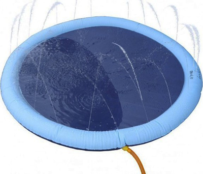 Dyshek me uj për qen Active Canis Pet Pad Splash Sprinkler, 150 cm, lidhet me zorrë uji, blu
