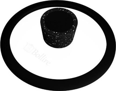Kapak tenxhere Bollire Milano BR-1124, xham 28 cm, silikoni, i zi