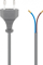 Kabllo rryme Wentronic Goobay Euro Cable 51346, 1.5 m, Europlug Type C, gri