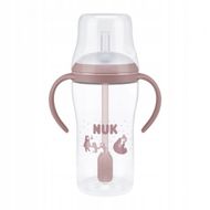 Biberon trajnues NUK Perfect Match Straw, 260ml, 8m+, rozë