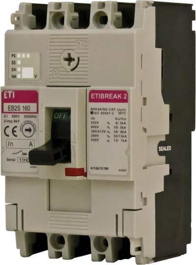 Nderpreres automatik fuqie Eti Polam EB2S 160/3LF, 3P, 160A, 16kA