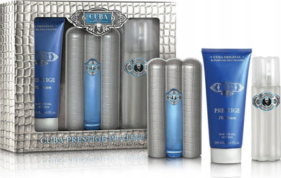 Set Cuba Prestige Platinum Eau de Toilette, 90ml + aftershave, 100ml + xhel dushi, 200ml