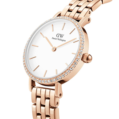 Orë dore për femra Daniel Wellington Petite 28 Melrose DW00100666, ari rozë