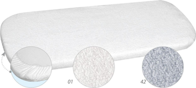 Çarçaf për karrocë kalamajsh Fitted Sheet, froté pambuk, 75x35cm, i bardhë