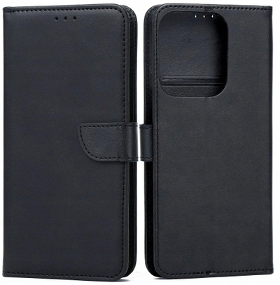 Këllëf portofol Marv për Xiaomi Redmi 15C, me kapëse magnetike, me xhepa për karta, i zi