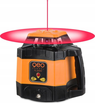 Lazer rrotullues GEO FENNEL FL220 HV, komplet automatik, rreze deri në 400 m, i kuq