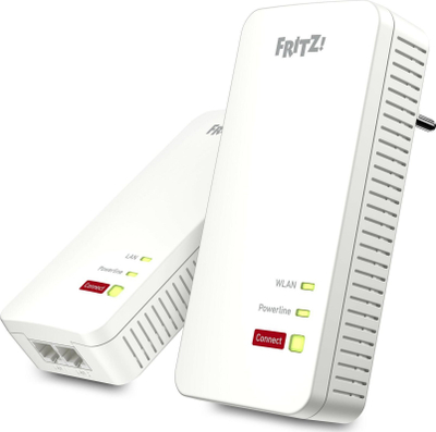 Адаптер преку електрична мрежа AVM FRITZ!Powerline 1240 AX, гигабитен, безжичен интернет 6, бел