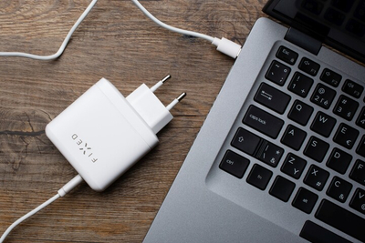 FIXED мрежен полнач USB-C, 2xUSB-A, PD, 60W, бел