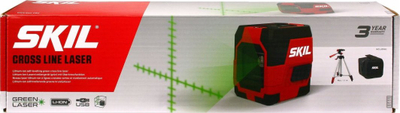 Nivelator lazer Skil Crossline 1911DA, rreze jeshile, vetënivelues, i kuq
