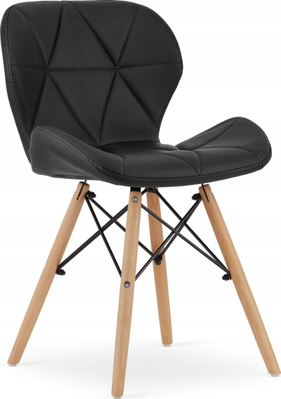Set tavoline kuzhine Dekor Oskar, tavolinë 60 cm rrumbullake, 2 karrige, e zezë