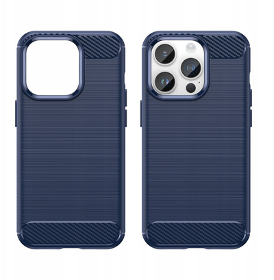 Mbulesë telefoni Armor për iPhone 14 Pro Max, TPU, teksturë karboni, e zezë