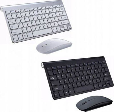 Set tastierë dhe mi kompjuterik wireless, USB 2.4GHz, 1200 DPI, i zi