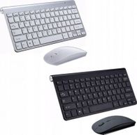 Set tastierë dhe mi kompjuterik wireless, USB 2.4GHz, 1200 DPI, i zi