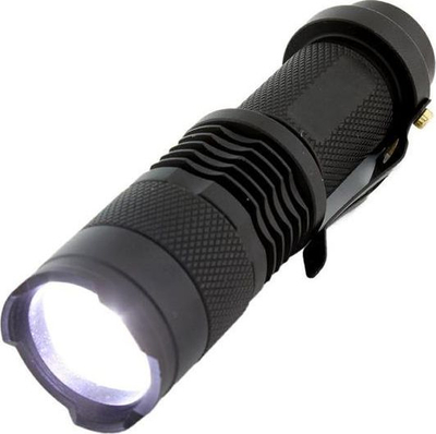 Dritë dore taktike Cree XR-E Q5, LED, që s’e ha uji, ngjyrë e zezë