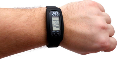 Orë sportive XQ Max, numërim hapash, ekran LCD, e zezë