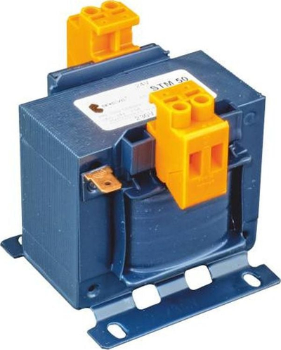 Transformator sigurie Breve STM, 200VA, nga 400V në 230V, montim në bazë