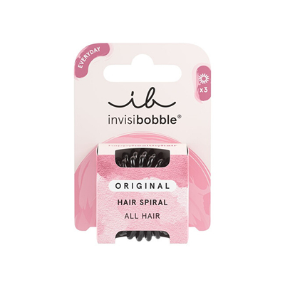Set lidhëse për flokë Invisibobble Original True Black Hair Scrunchie, 3 copë