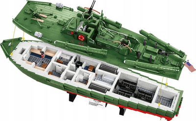 Сет играчка COBI Патролен торпедо-чамец PT-109, 3726 делови, размер 1:35, зелена