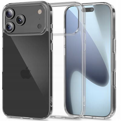 Kapak telefoni Tech-Protect FlexAir Hybrid për iPhone 17 Pro Max, shumë i kthjellët, i hollë, transparent