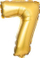 Balonë folie XXL numri 7, 61cm, ari